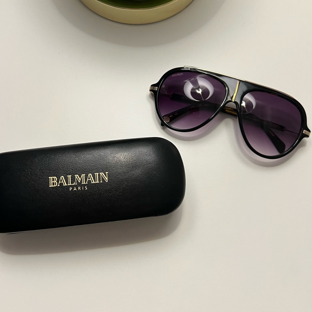 Balmain Acetate Aviator Sunglasses